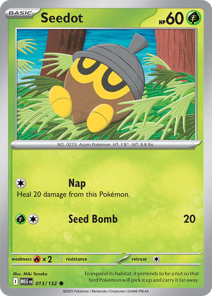 Seedot - Mega Evolution (Common) [MEG-013] English / Near Mint / Reverse-Holo Normal
