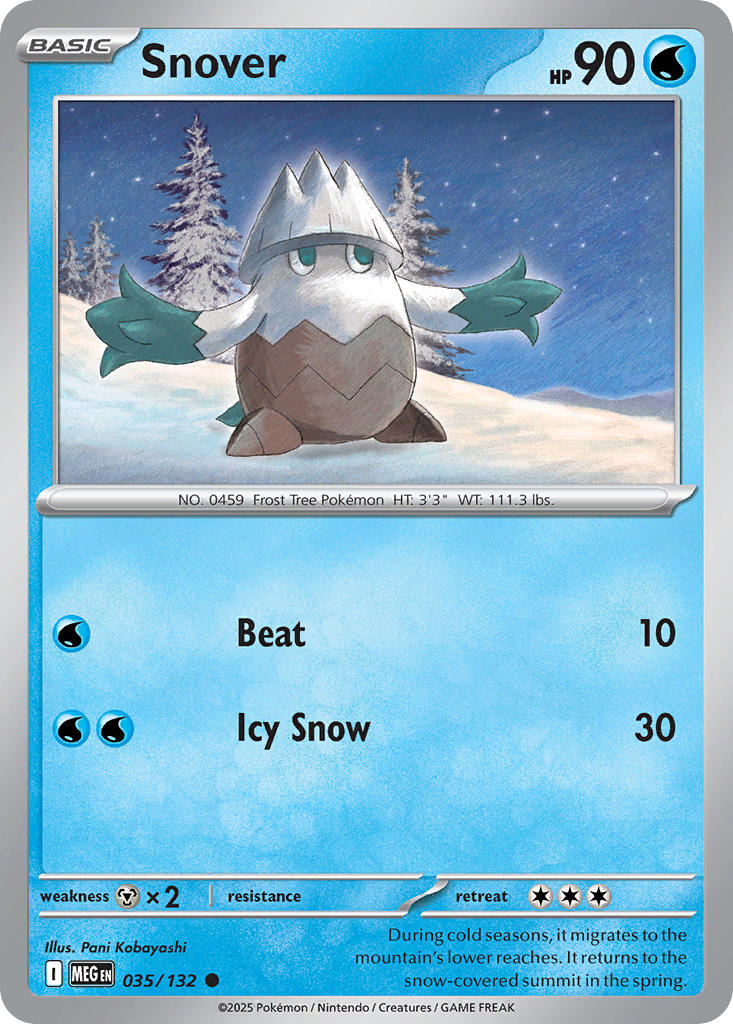 Snover - Mega Evolution (Common) [MEG-035] English / Near Mint / Reverse-Holo Normal