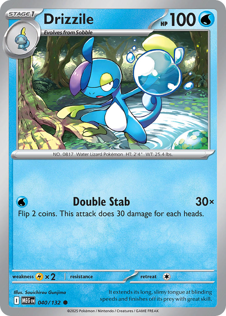 Drizzile - Mega Evolution (Common) [MEG-040] English / Near Mint / Reverse-Holo Normal