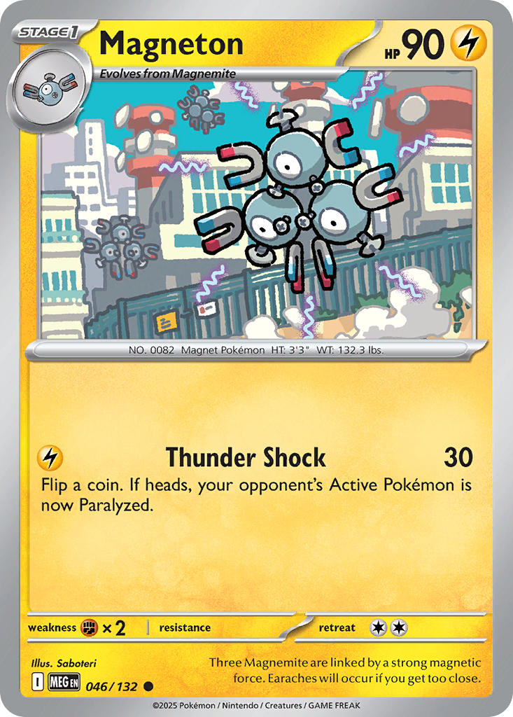 Magneton - Mega Evolution (Common) [MEG-046] English / Near Mint / Reverse-Holo Normal