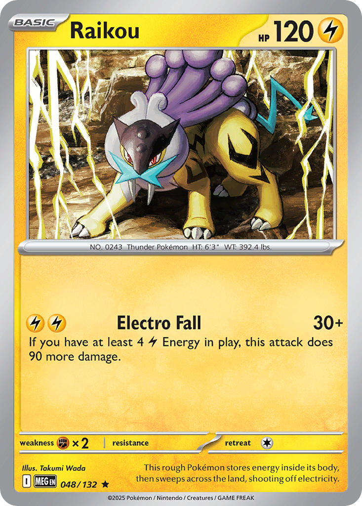 Raikou - Mega Evolution (Rare) [MEG-048] English / Near Mint / Reverse-Holo Normal