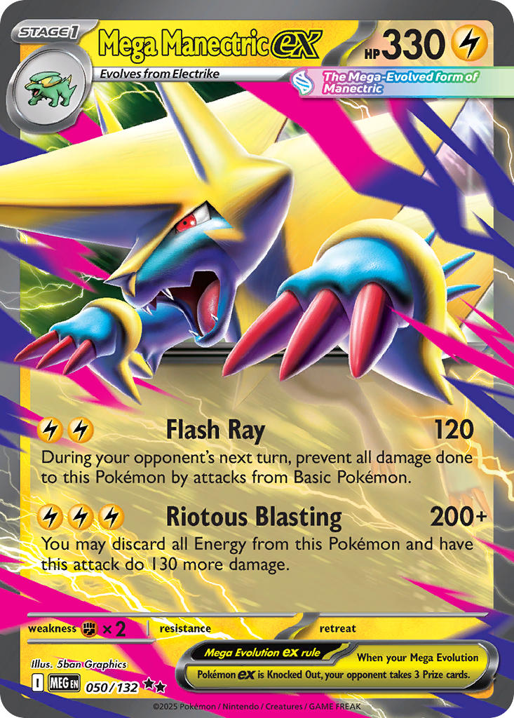 Mega Manectric ex - Mega Evolution (Double Rare) [MEG-050] English / Near Mint / Normal