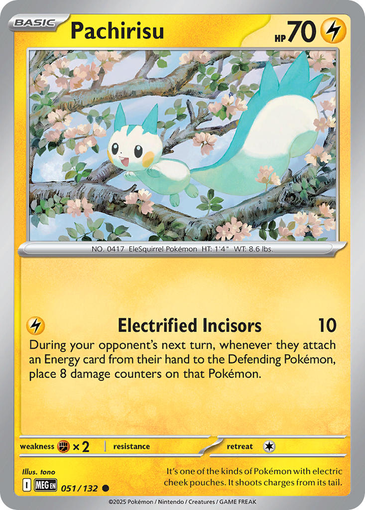 Pachirisu - Mega Evolution (Common) [MEG-051] English / Near Mint / Reverse-Holo Normal