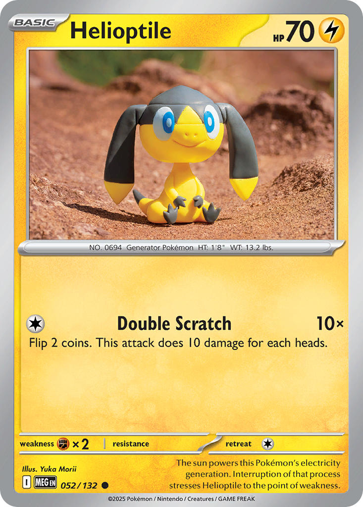 Helioptile - Mega Evolution (Common) [MEG-052] English / Near Mint / Reverse-Holo Normal