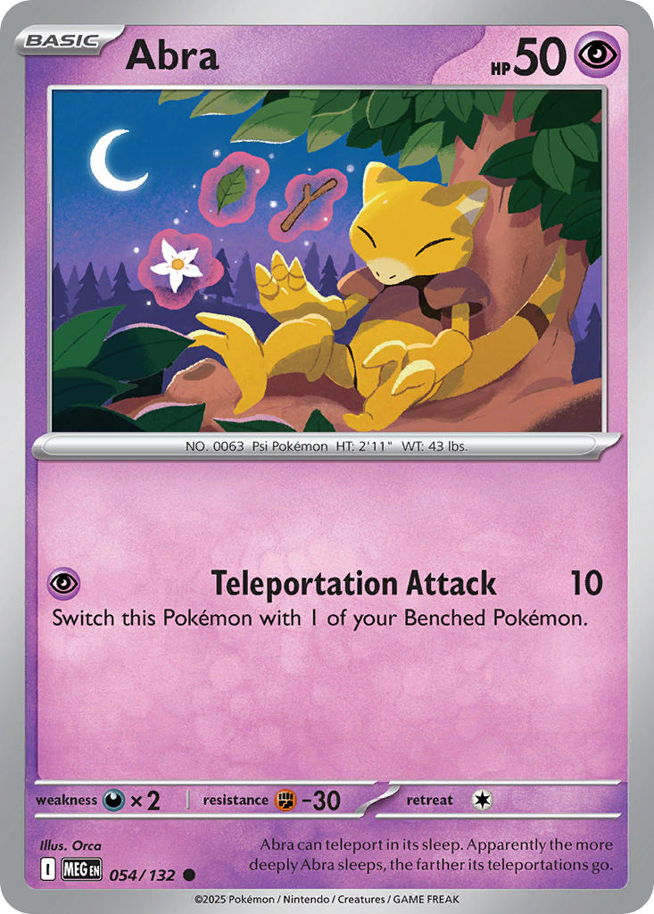 Abra - Mega Evolution (Common) [MEG-054] English / Near Mint / Reverse-Holo Normal