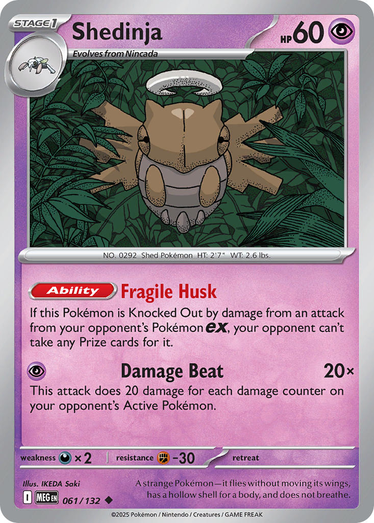 Shedinja - Mega Evolution (Uncommon) [MEG-061] English / Near Mint / Reverse-Holo Normal