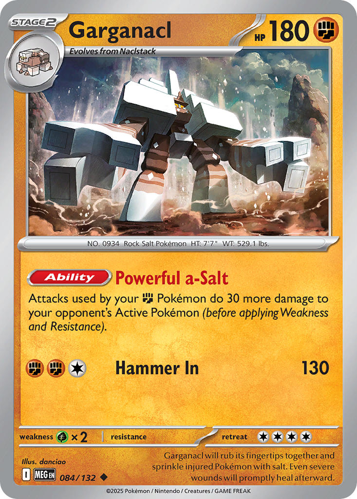 Garganacl - Mega Evolution (Uncommon) [MEG-084] English / Near Mint / Reverse-Holo Normal