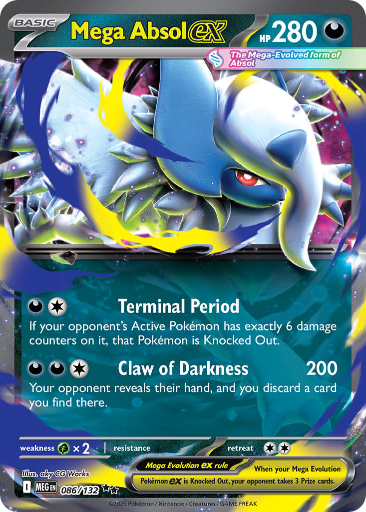 Mega Absol ex - Mega Evolution (Double Rare) [MEG-086] English / Near Mint / Normal