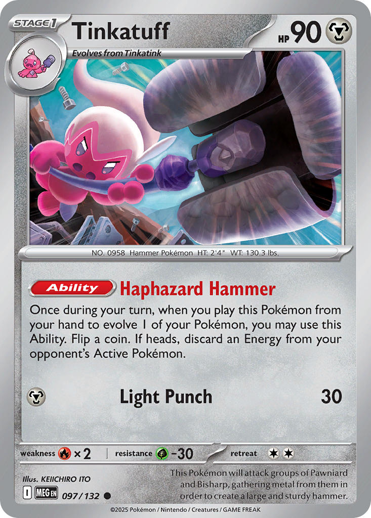Tinkatuff - Mega Evolution (Common) [MEG-097] English / Near Mint / Reverse-Holo Normal
