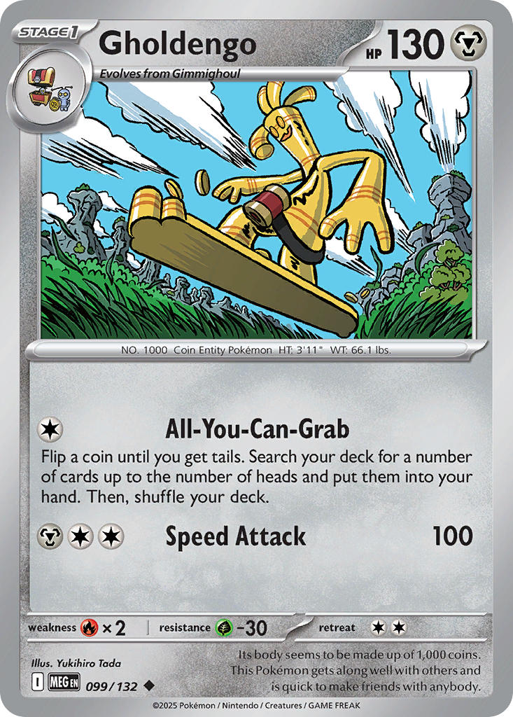 Gholdengo - Mega Evolution (Uncommon) [MEG-099] English / Near Mint / Reverse-Holo Normal