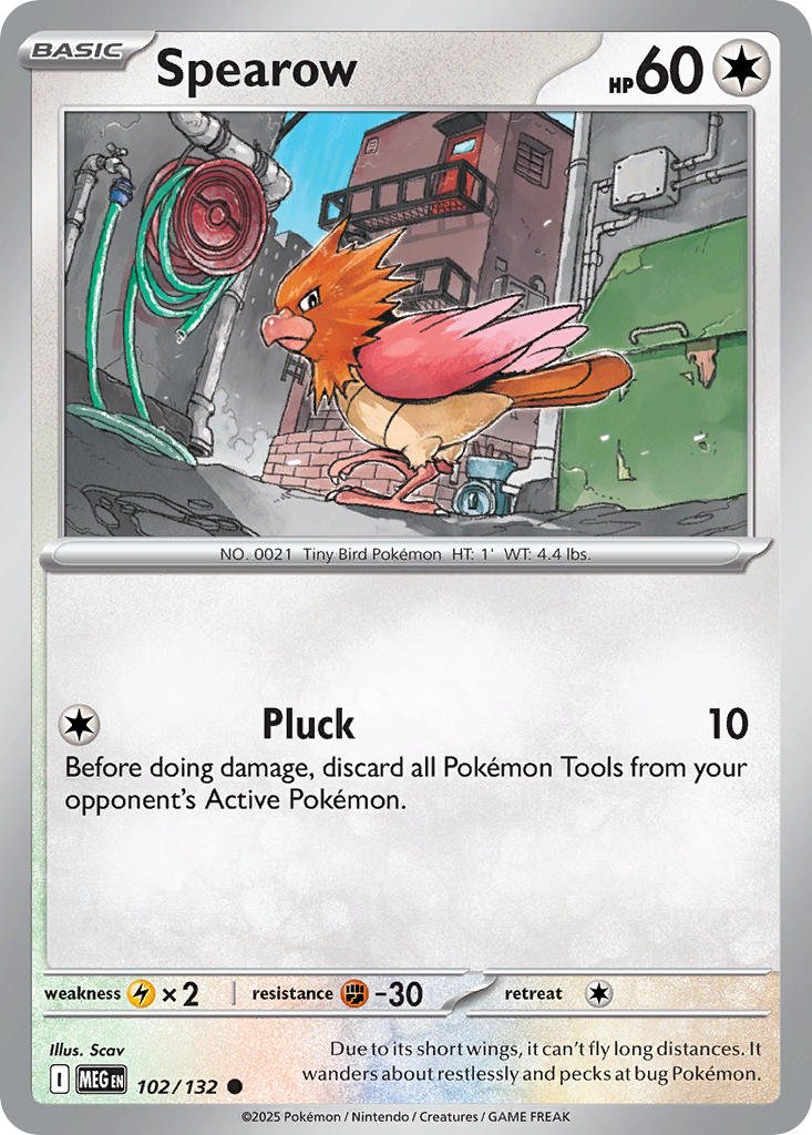 Spearow - Mega Evolution (Common) [MEG-102] English / Near Mint / Reverse-Holo Normal
