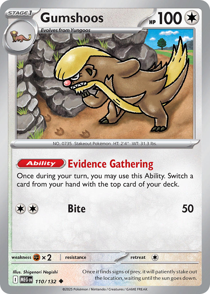 Gumshoos - Mega Evolution (Uncommon) [MEG-110] English / Near Mint / Reverse-Holo Normal