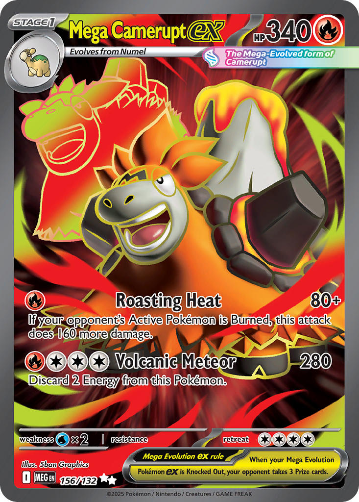Mega Camerupt ex - Mega Evolution (Ultra Rare) [MEG-156] English / Near Mint / Normal