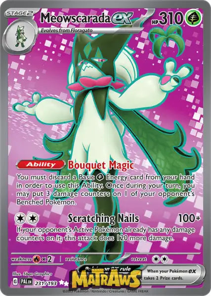 Meowscarada Ex - Full Art 231/193 Enkeltkort