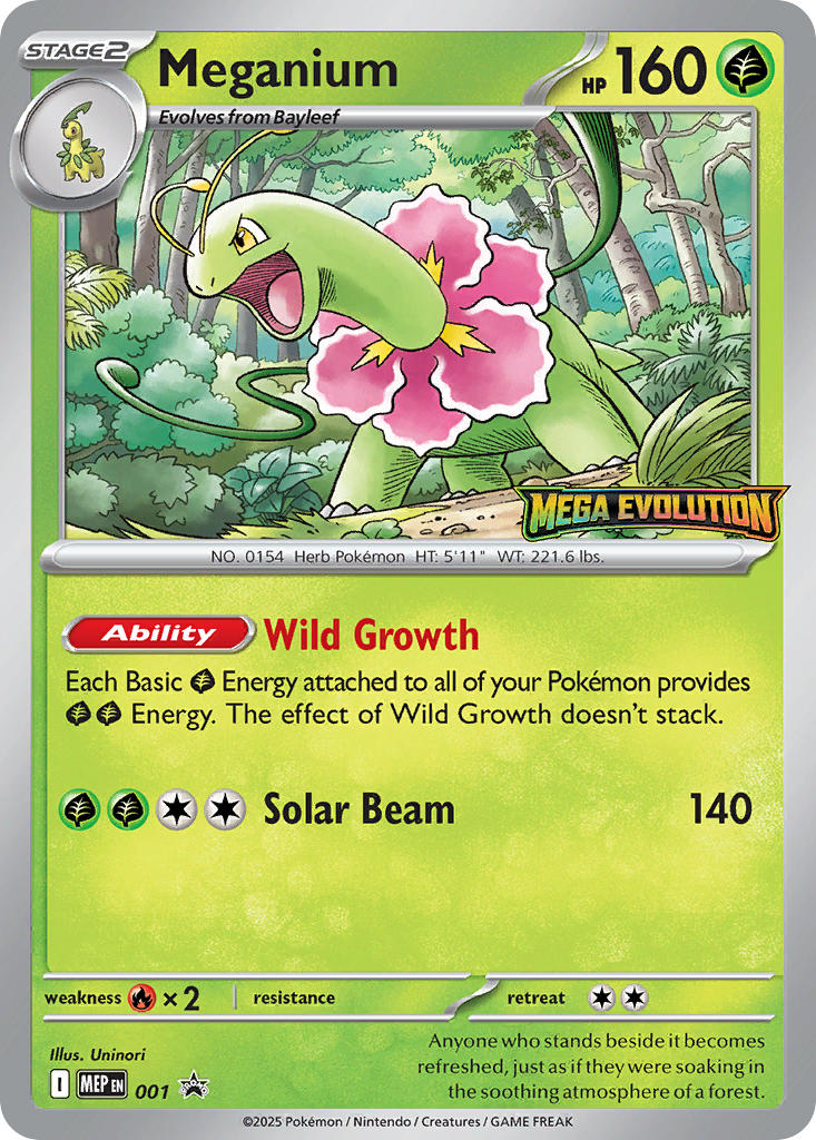 Meganium - MEP Black Star Promos (Promo) [MEP-001] English / Near Mint / Normal
