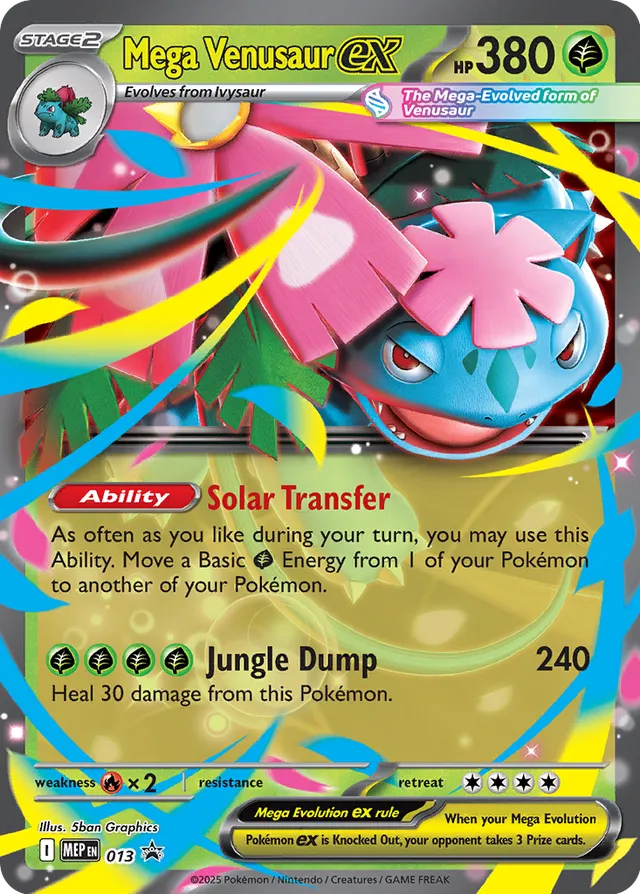Mega Venusaur ex MEP Black Star Promos Promo MEP-013 Kortspil