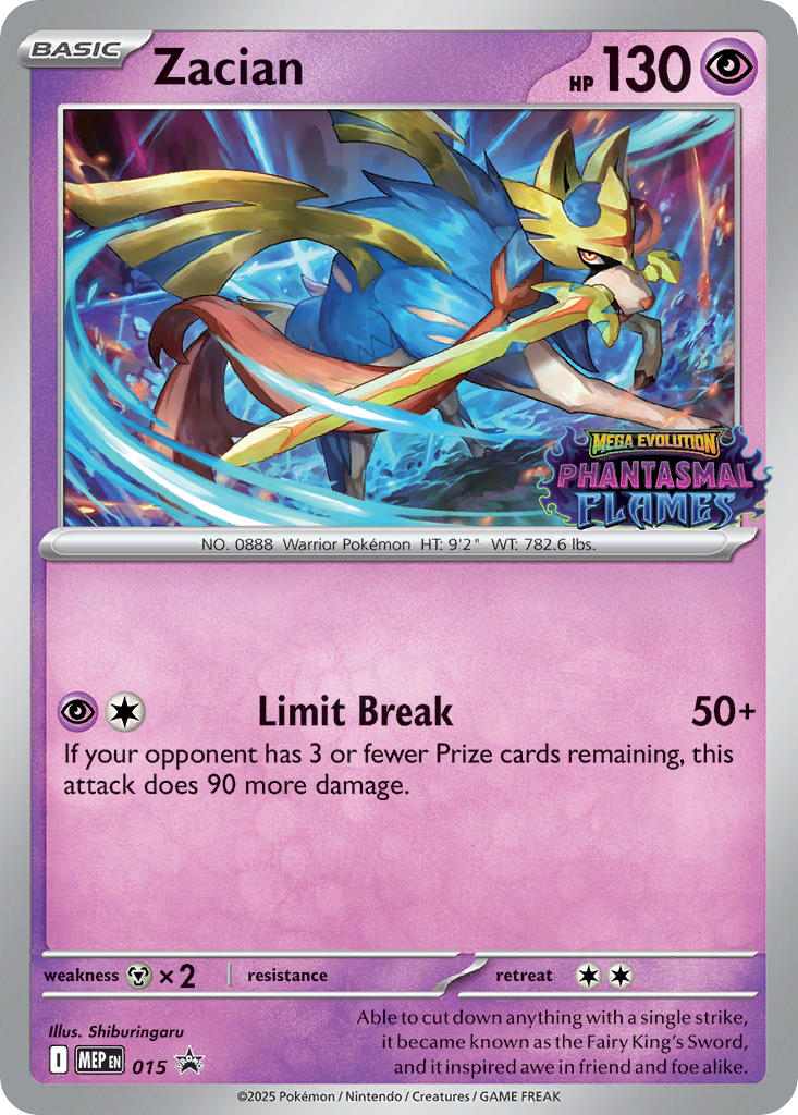 Zacian - MEP Black Star Promos (Promo) [MEP-015] English / Near Mint / Normal