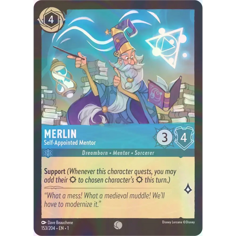 Merlin - Self-Appointed Mentor - Foil (Common) - 153/204