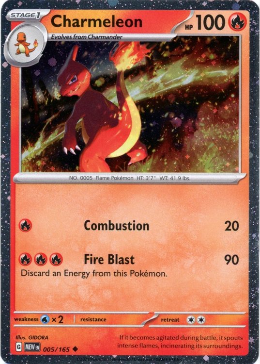 Charmeleon - 151 (Cosmos Holo Promo) [005] Kortspil