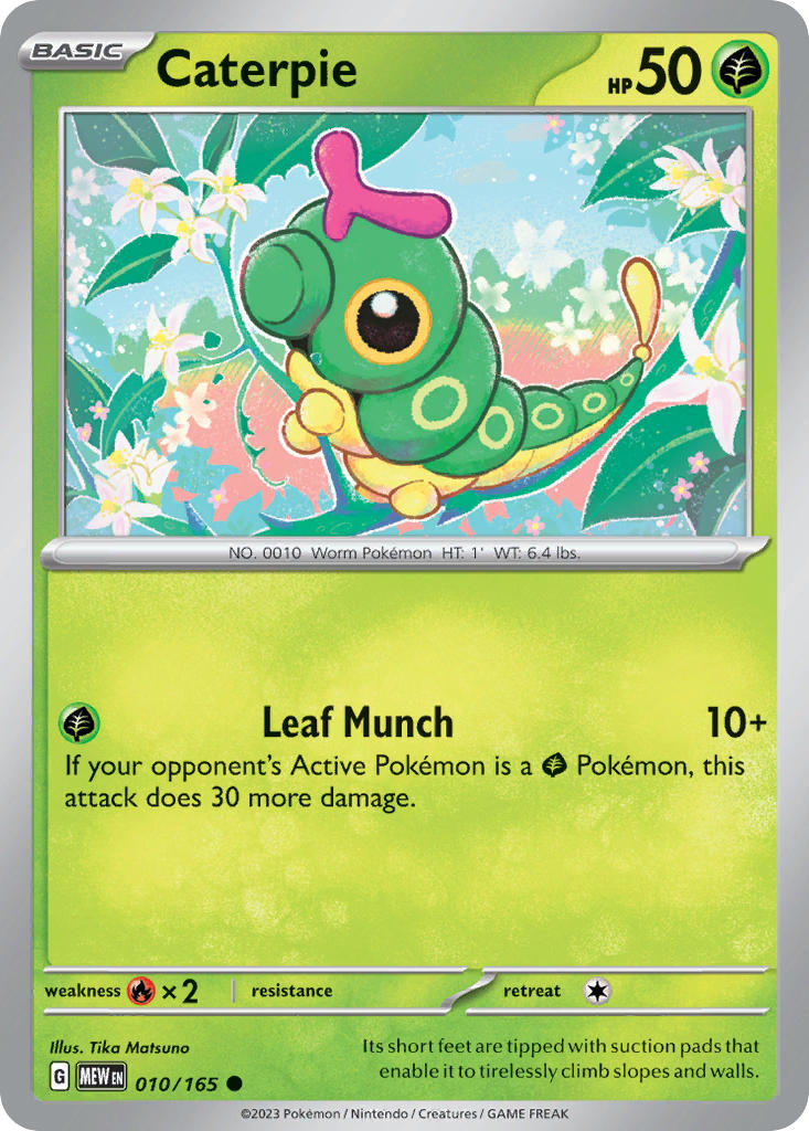 Caterpie⁣ - 151⁣ (Common)⁣ [010] English / Near Mint / Normal