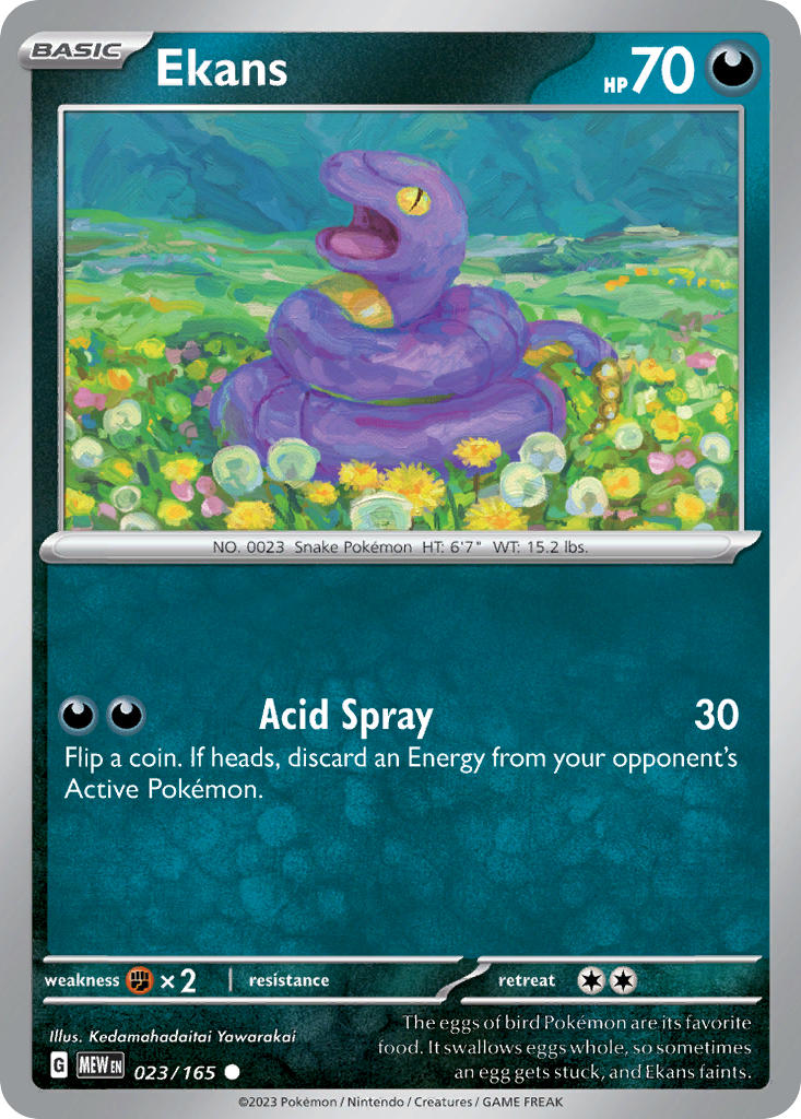 Ekans⁣ - 151⁣ (Common)⁣ [023] English / Near Mint / Normal