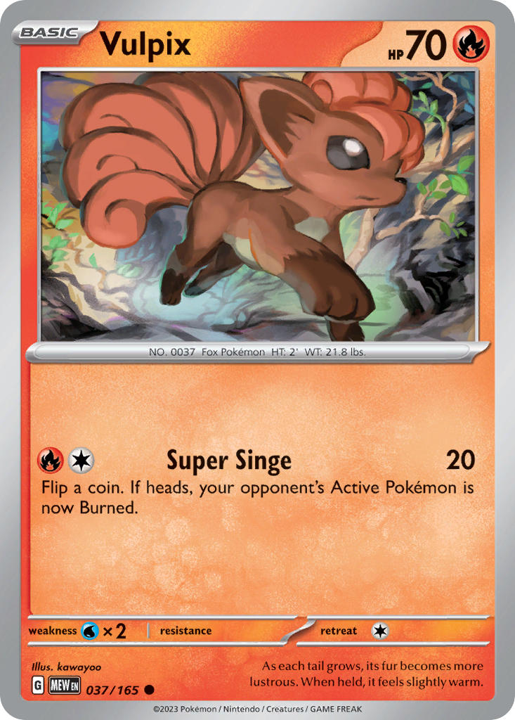 Vulpix⁣ - 151⁣ (Common)⁣ [037] English / Near Mint / Normal