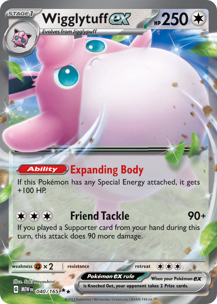Wigglytuff ex⁣ - 151⁣ (Double Rare)⁣ [040] English / Near Mint / Normal