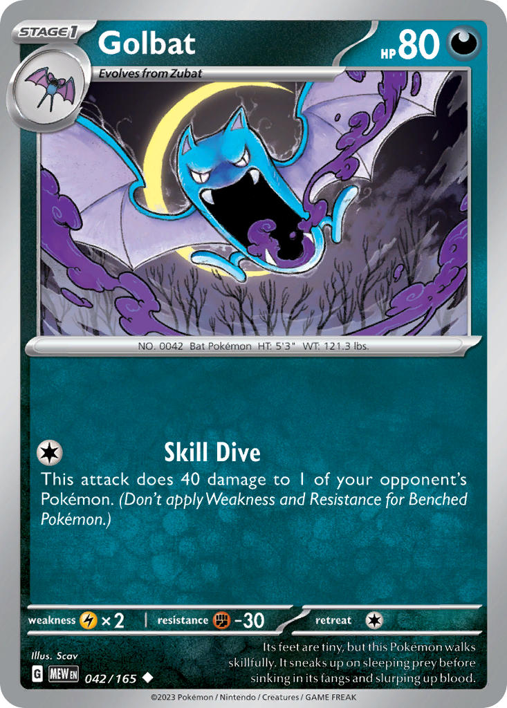 Golbat⁣ - 151⁣ (Uncommon)⁣ [042] English / Near Mint / Normal