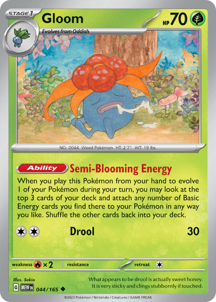 Gloom⁣ - 151⁣ (Uncommon)⁣ [044] English / Near Mint / Reverse-Holo Normal