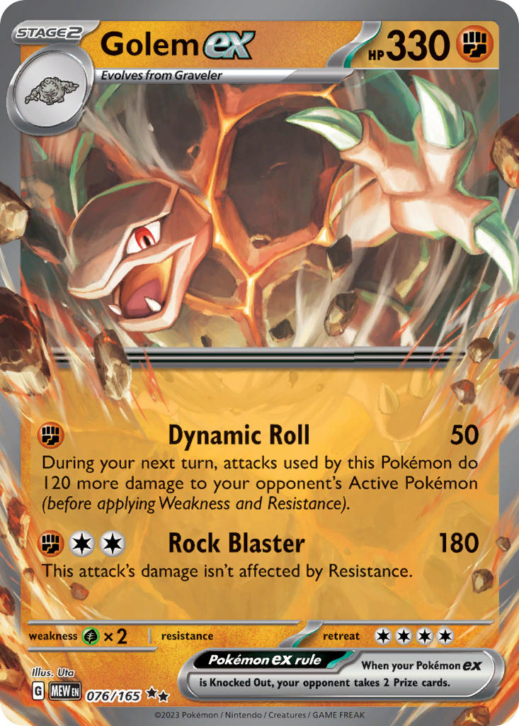 Golem ex⁣ - 151⁣ (Double Rare)⁣ [076] English / Near Mint / Normal