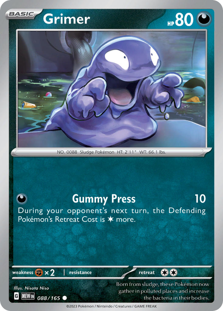 Grimer⁣ - 151⁣ (Common)⁣ [088] English / Near Mint / Normal