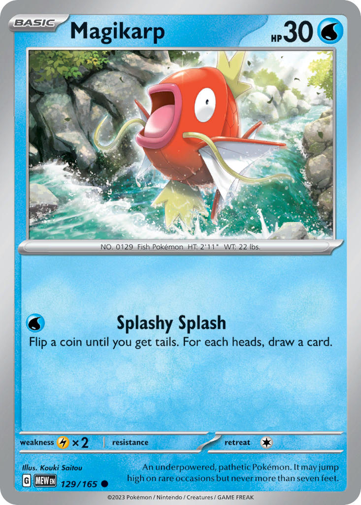 Magikarp⁣ - 151⁣ (Common)⁣ [129] English / Near Mint / Reverse-Holo Normal