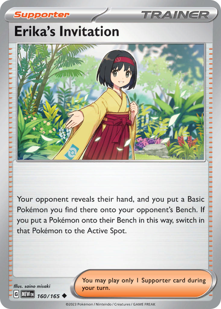 Erika's Invitation⁣ - 151⁣ (Uncommon)⁣ [160] English / Near Mint / Reverse-Holo Normal