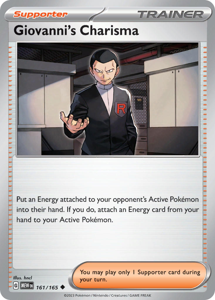 Giovanni's Charisma⁣ - 151⁣ (Uncommon)⁣ [161] English / Near Mint / Normal