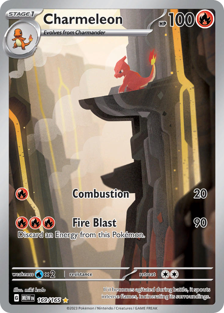 Charmeleon⁣ - 151⁣ (Illustration Rare)⁣ [169] English / Good / Normal