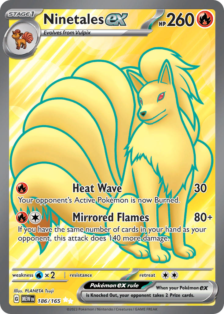 Ninetales ex⁣ - 151⁣ (Ultra Rare)⁣ [186] English / Near Mint / Normal