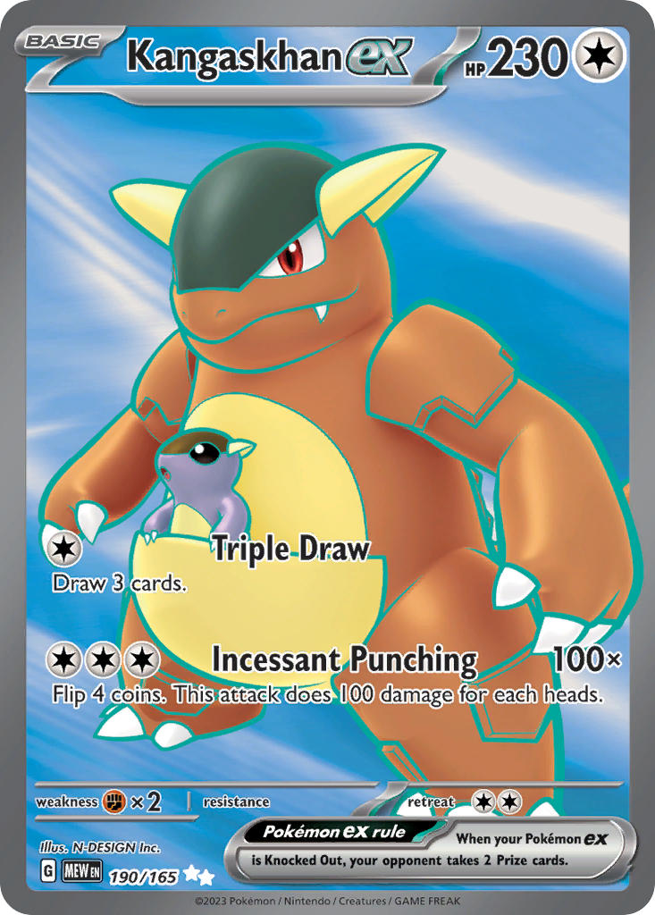 Kangaskhan ex⁣ - 151⁣ (Ultra Rare)⁣ [190] English / Near Mint / Normal