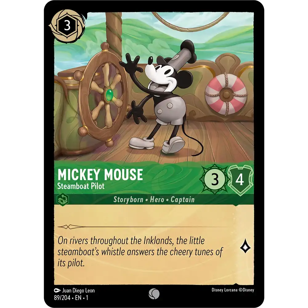 Mickey Mouse - Steamboat Pilot (Common) - 89/204 - Disney