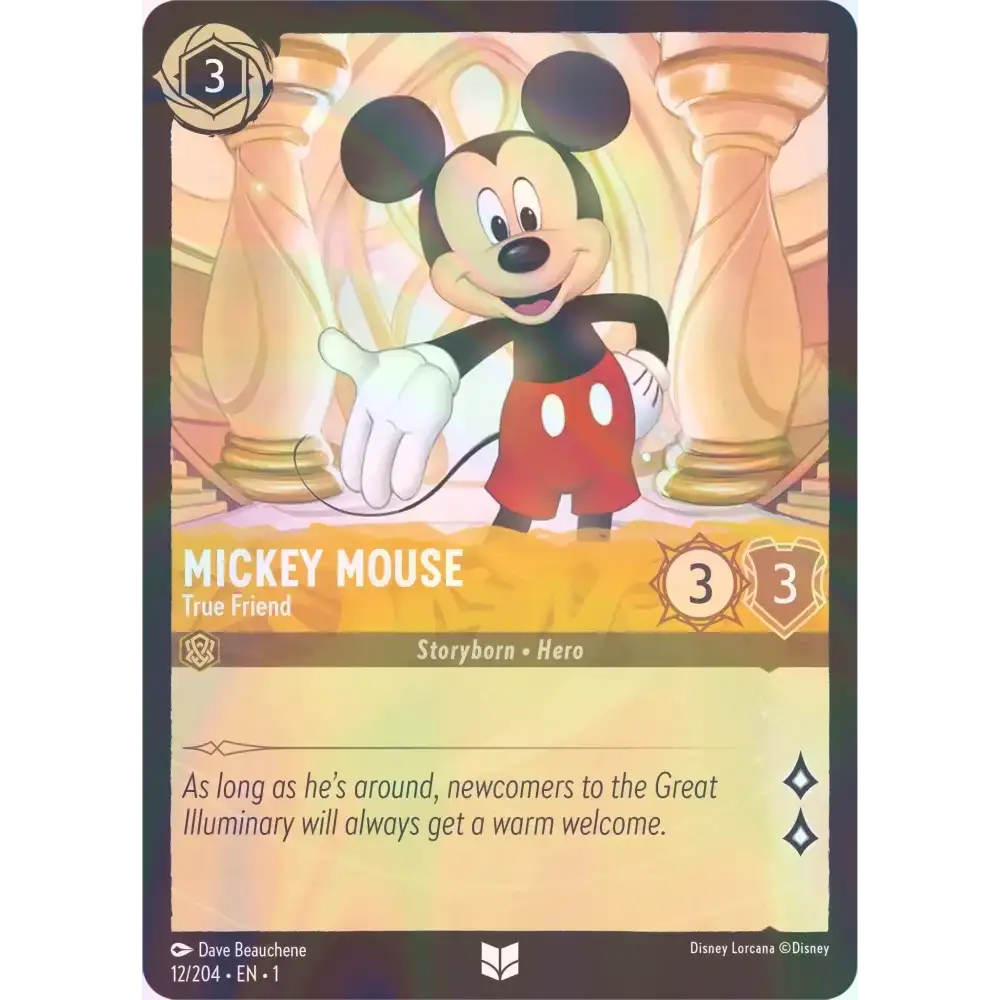 Mickey Mouse - True Friend - Foil (Uncommon) - 12/204