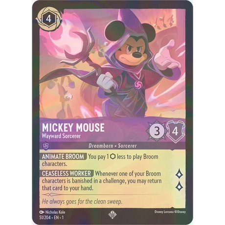 Mickey Mouse - Wayward Sorcerer - Foil (Super Rare)