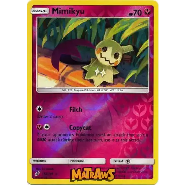 Mimikyu - Reverse - 112/181 Enkeltkort Team Up 