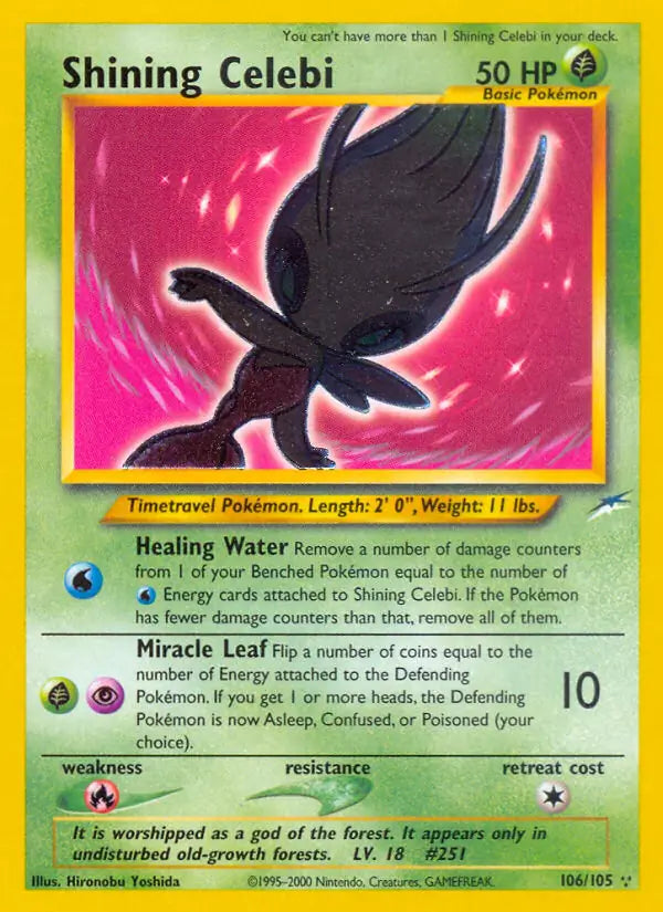 Shining Celebi - Neo Destiny (Secret Rare) [NDE-106] English / Near Mint / Normal