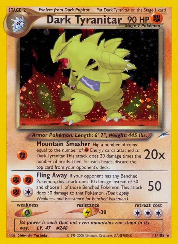 Dark Tyranitar - Neo Destiny (Holo Rare) [11] Kortspil