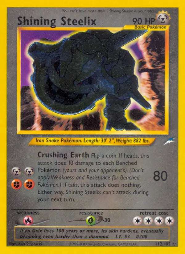 Shining Steelix - Neo Destiny (Secret Rare) [NDE-112] English / Near Mint / Normal