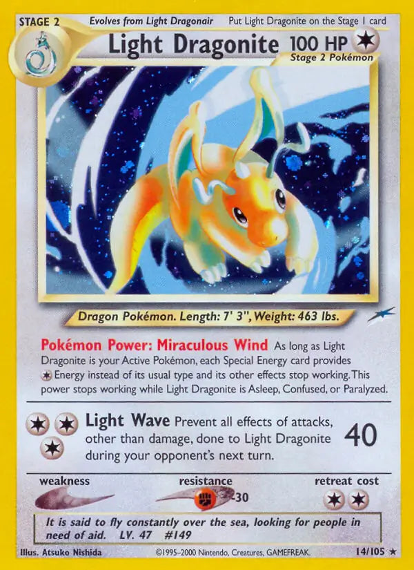 Light Dragonite⁣ - Neo Destiny⁣ (Holo Rare)⁣ [14] English / Excellent / Normal