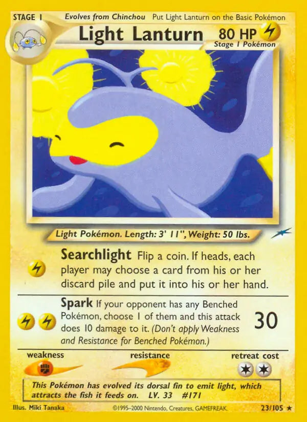 Light Lanturn⁣ - Neo Destiny⁣ (Rare)⁣ [23] English / Light Played / 1st-Edition