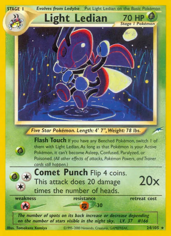 Light Ledian⁣ - Neo Destiny⁣ (Rare)⁣ [24] English / Excellent / Normal