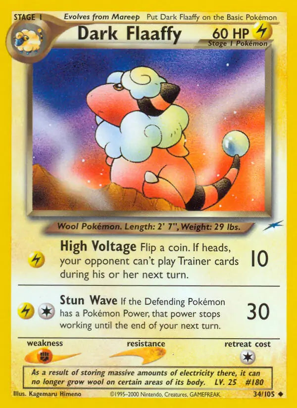 Dark Flaaffy⁣ - Neo Destiny⁣ (Uncommon)⁣ [34] English / Good / 1st-Edition