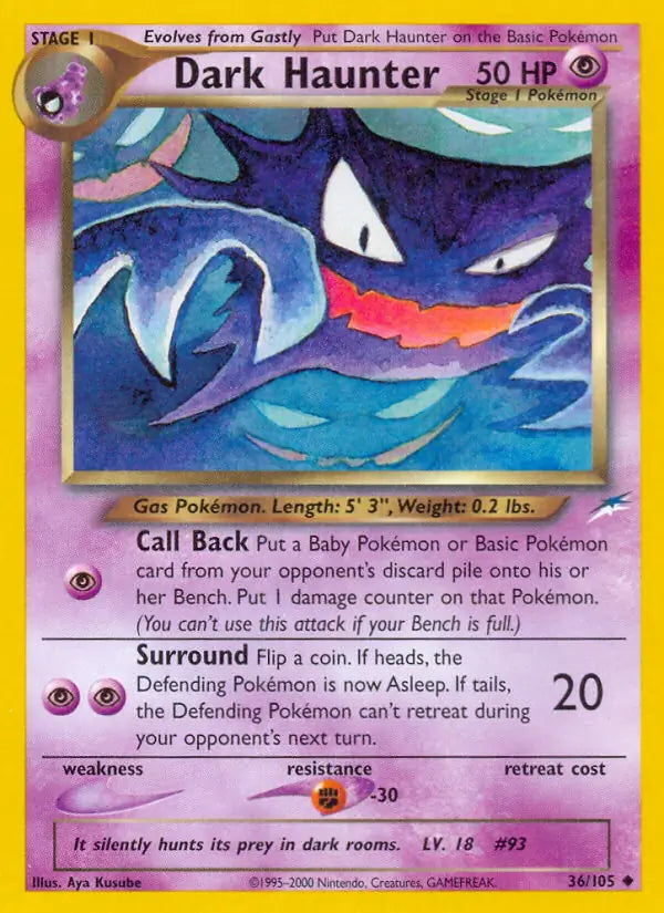 Dark Haunter⁣ - Neo Destiny⁣ (Uncommon)⁣ [36] English / Good / Normal