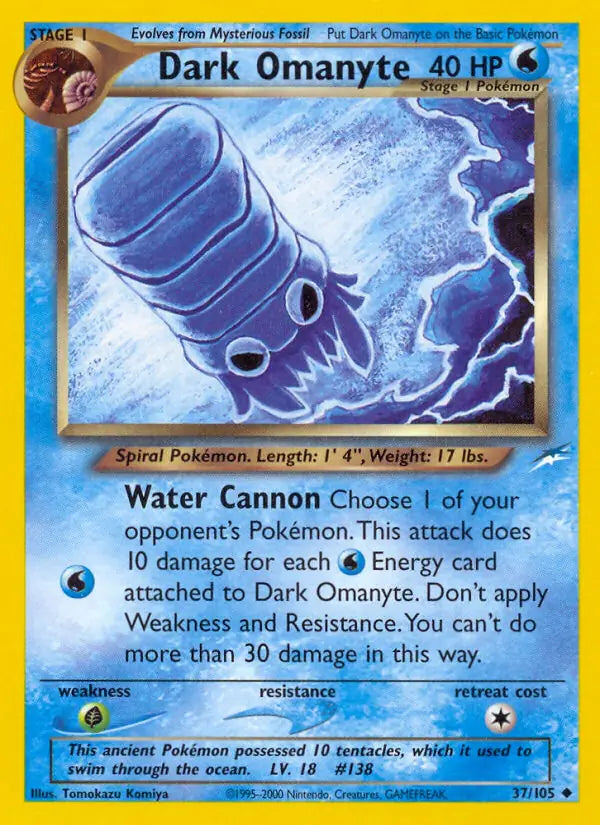 Dark Omanyte⁣ - Neo Destiny⁣ (Uncommon)⁣ [37] English / Near Mint / Normal